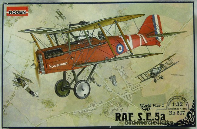 Roden 1/32 RAF SE-5a Scout Wolseley Viper - (SE5a), Ro607 plastic model kit